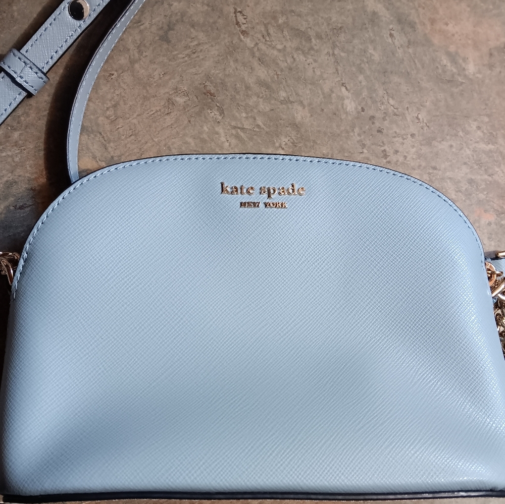 Kate Spade pencer double zip dome crossbody. Blue. Mint condition. Smoke free.